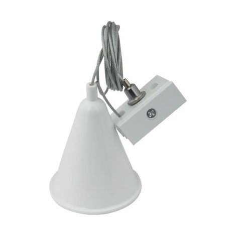 Suspension câble réglable 2 m blanche pour rail Maxlight (1/2)