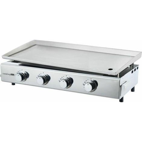 Cookingbox Brasilias piastra a gas in acciaio inox 84x34 cm 4 fuochi