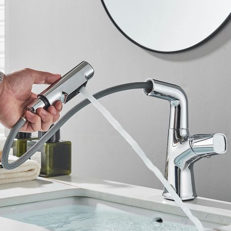 Robinet Multifonction Métallisé – Mitigeur Lavabo Design Moderne pour Salle de Bain – Finition Durable et Résistante à la Corrosion, Idéal pour Tous Styles de Vasques (1/5)
