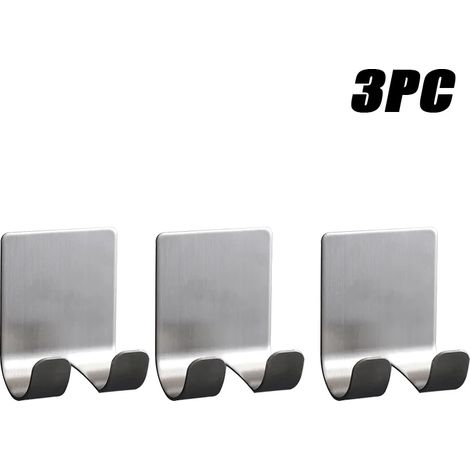 (Silvery-3PCS) Étagère de salle de bain/rangement de cuisine en alliage d'aluminium, étagère de douche, accessoires de salle de bain, étagère murale sans perçage (1/5)