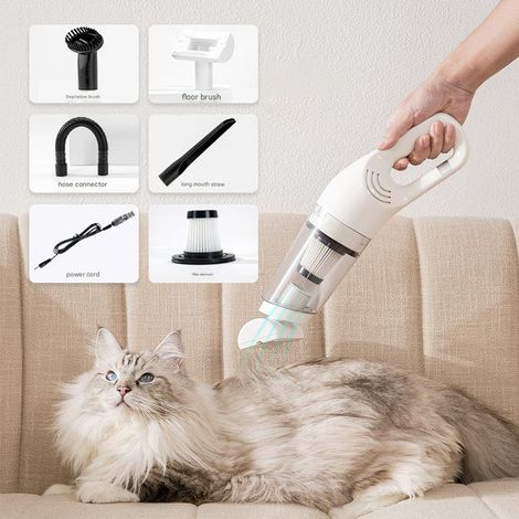 Aspirateur à main sans fil, aspirateur pour poils d'animaux – Outil portable de dépoussiérage et de nettoyage Nettoyant réutilisable (1/5)