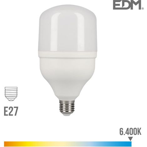 Industrielle EDM-LED-Glühbirne E27 20W 2045lm 6400K Kaltlicht Ø8x16,5cm