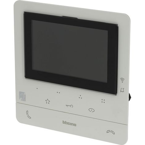 Bticino – Interphone vidéo connecté 5’’ – Moniteur LCD couleur – Wi-Fi – Installation murale ou sur table – Compatible application Home + Security