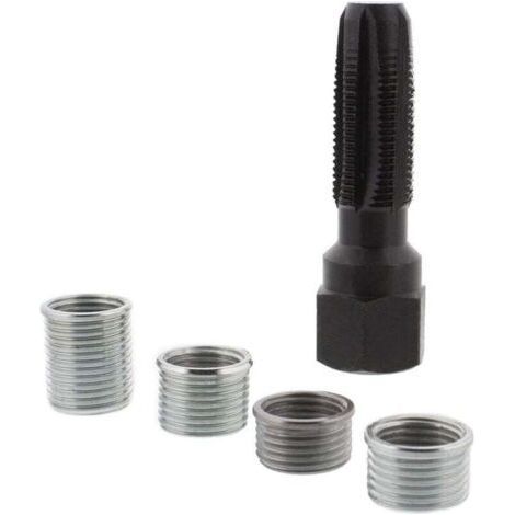 M14x1.25 Spark Plug Thread Repair Kit, M14 Thread Repair with 4 Tapping Accessories, Glow Plug Thread Repair (1/4)