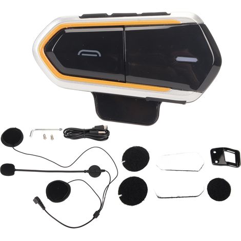 Casque Bluetooth Moto HiFi Stéréo Antibruit IP54 Étanche Sans Fil Écouteur pour Casque Intégral (1/5)