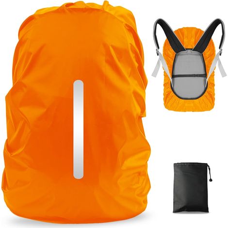 Housse de pluie imperméable réfléchissante pour sac à dos, anti-poussière et antivol, idéale vélo, randonnée, camping, voyage. (1/5)