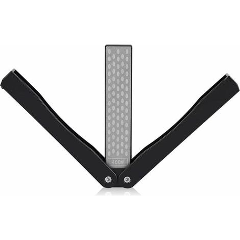 400/600 Grit Pierre à Aiguiser Diamant Double Face Aiguiseur de Couteau Pliante Pierre à Aiguiser de Poche pour L'outil D'affûtage de Cuisine Jardin Camping en Plein Air - Noir Sunflower (1/2)