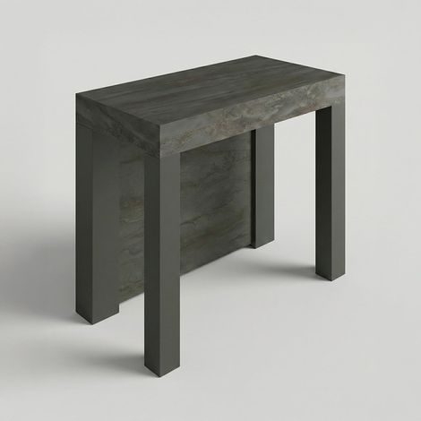 Console extensible design gain de place 14 personnes 300 cm Madrid - Noir (1/5)