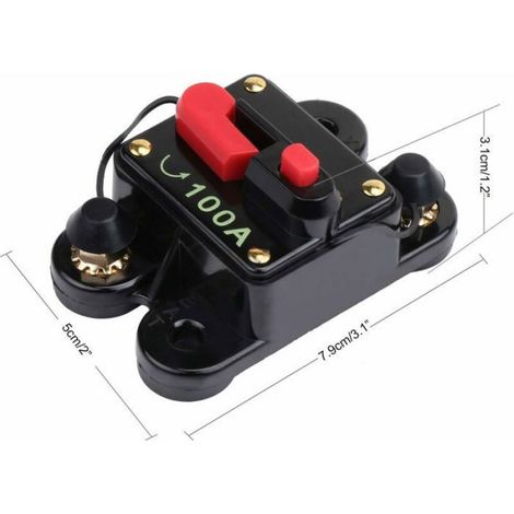 Disjoncteur - 100 A - Protection Moteur Pêche À La Traîne - Compatible 12 V 24 V - Entrées Plaqué Or Calibre 4 - 1 Pièce (1/4)