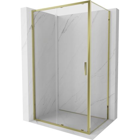 Mexen Exo Duschkabine Schiebbar 110 x 95 cm, transparent, gold - 8151-110-095-50-00