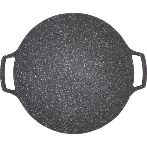 Plancha coreana para barbacoa, sartén circular antiadherente, sartén para freír en casa y al aire libre, utensilios para barbacoa. (1/3)