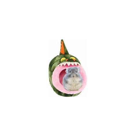Lit nid en peluche pour cochon d'Inde, chat, lapin, coussin amovible, vert – (1/4)