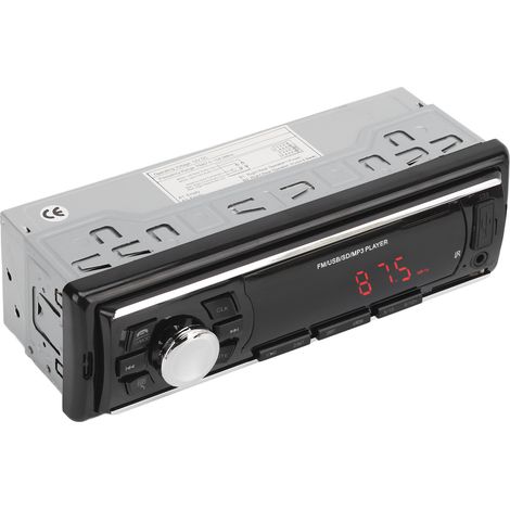 Autoradio Bluetooth MP3 universel avec port USB AUX et radio FM, récepteur avec LED (1/5)