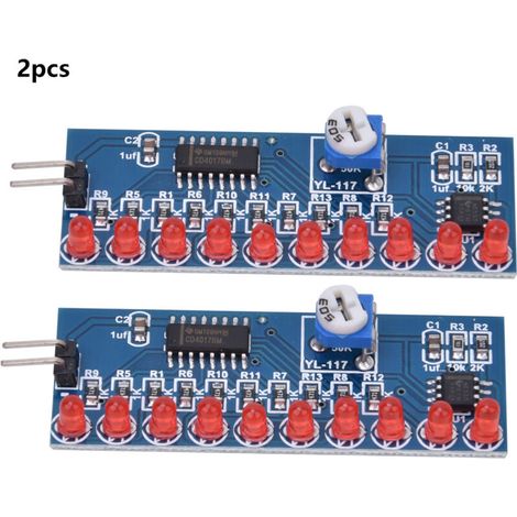 Elektronischer DIY-Bausatz mit NE555+CD4017 LED-Modul für Wasserfluss- und Lauflichteffekte - Crezuo