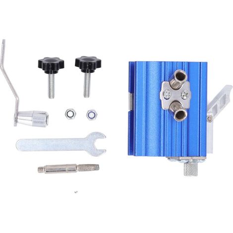 Affûteur de chaîne de tronçonneuse portable à manivelle, bleu, kit d'affûtage précis pour tronçonneuse domestique (1/5)