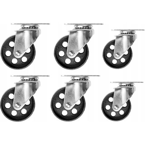 Kranrad, 360°-Drehung, 6er-Set, 2 x 75 mm, 4 x 88 mm (1/5)
