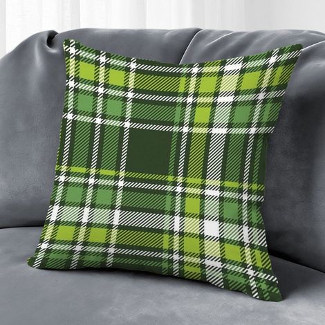 Housse de coussin carreaux printemps, décoration salon maison,45×45cm (1/5)