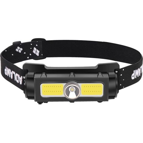 Lampes frontales lampe frontale running lampe frontale led Lampe de poche étanche avec 7 vitesses et 300 à 400 lm – Parfaite pour le camping, la randonnée et l'utilisation d'un casque de sécurité (1/5)