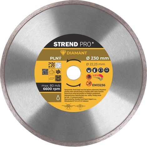 Scheibe Strend Pro 521B, 230 mm, Diamant, Voll