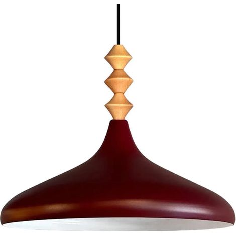 Lampe Suspendue Simple en Q Titre Bourgogne – Lustre Vintage E27 Ø35 cm pour Salon, Chambre ou Salle à Manger
