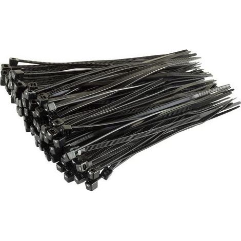 TAISHENGDA – 250 piccole fascette in plastica, fascette nere, serie 5, lunghezza 350 mm (1/5)