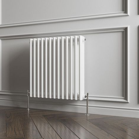Biubiubath Traditional Cast Iron Style Radiator Horizontal 3 Column White 600x605mm