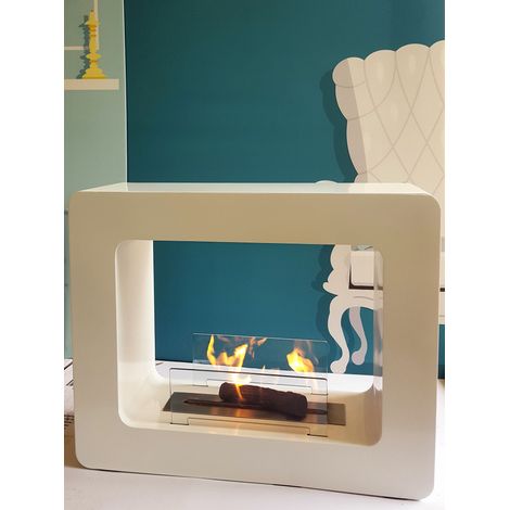 BIOCAMINO DA PAVIMENTO 'TIKAL' kw 3 - colore bianco