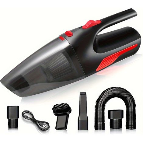 Kabelloser Handstaubsauger, 120 W Staubsauger für Haus und Auto, leistungsstarker Staubsauger mit Netzteil, schnelle Autoreinigung. (1/5)