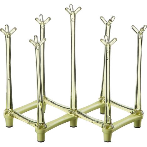Lot de 2 supports pour tasses pliables, couleur vert clair, rangement cuisine (1/5)