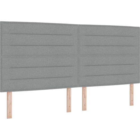 Tête de lit Gris clair 200 cm tissu vidaXL