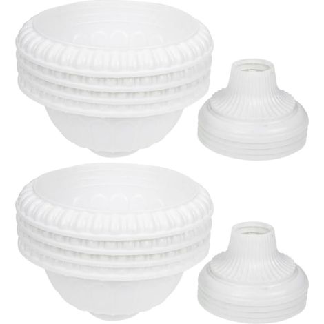 8 pièces de plats européens au design d art en blanc style