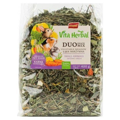 Vitapol Duo Snack Mix – Gemüsewiese für Nagetiere und Kaninchen 400 g