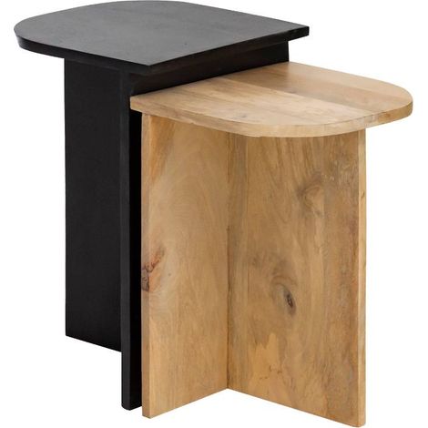 Table basse gigogne en bois de manguier Faro (1/5)