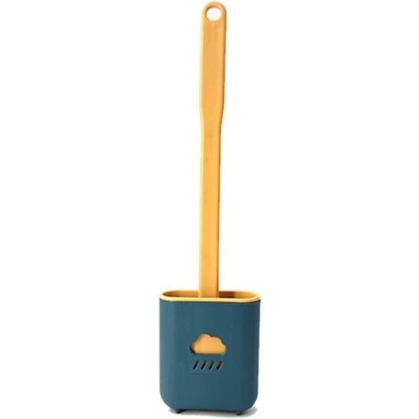 Toilettenbürste, Fugenreinigung, Toilettenspülung, weiche, flexible Bürste mit Sockel, Toilettenbürste FLITI