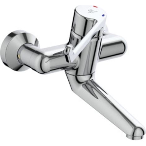 Ideal Standard Grifo seguridad lavabo Ceraplus, con tomas S, maneta 180mm, caño 230mm, Cromo, B8222AA