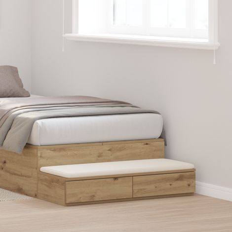 vidaXL Bed Drawers Artisan Oak 100 x 36.5 x 16.5 cm Engineered Wood (1/5)