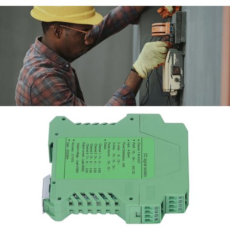 24V DC Signalisolator für Strom- und Spannungstransmitter, SPS-Erkennung, ein Eingang und vier Ausgänge, 0-5V. (1/5)