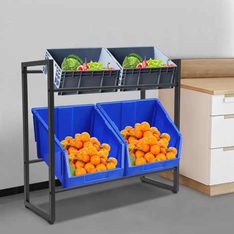 104 32 82 cm Kohlenstoffstahl Weinhalter Getränkekasten, 2 Schichten große Dosen, Getränke Aufbereitungshalter, 104 32 82 cm