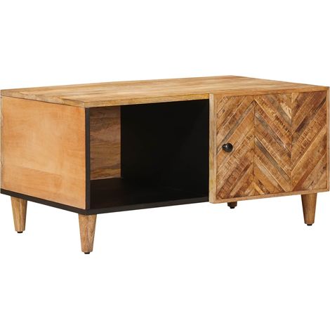 Coffee Table Brown 80 x 50 x 40 cm Solid Mango Wood vidaXL