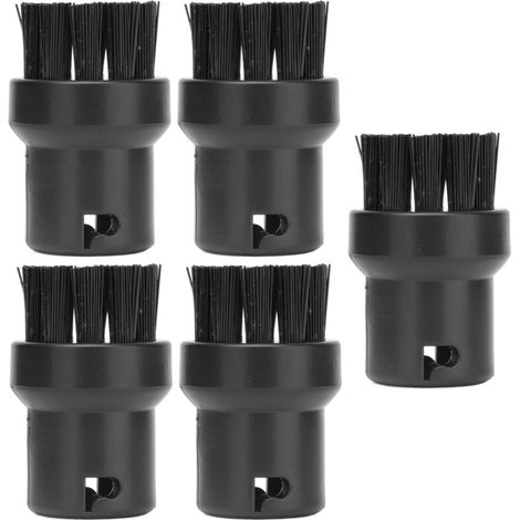 5 Pièces Brosses de Nettoyage pour Défroisseur à Vapeur, Brosses de Remplacement Noires Compatibles Karcher SC1 SC2 SC3 SC4 SC5 (1/5)