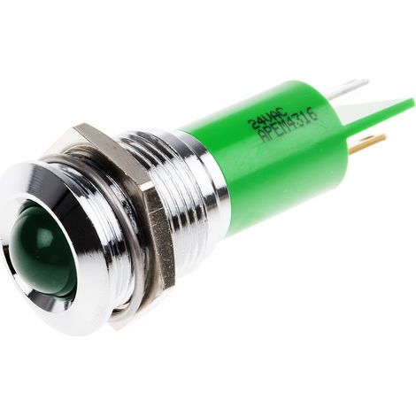 Voyant LED lumineux Vert RS PRO, dia. 16mm ( Prix pour 1 )
