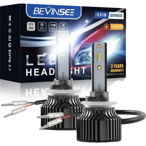 Bombillas LED para faros delanteros, temperatura de color de 6000K, alta potencia lumínica, H27 880 881 896 (1/2)
