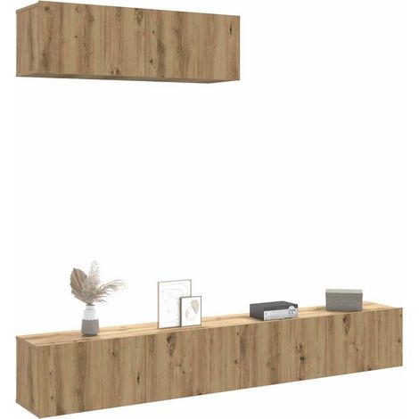 TV-Wandschränke 3 Stk. Artisan-Eiche 100x30x30 cm Holzwerkstoff