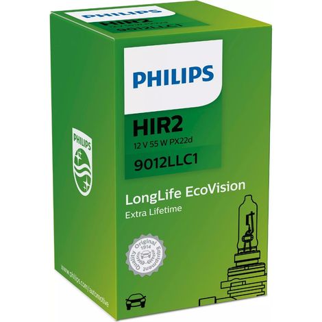 Philips 9012LLC1 AMPOULE, PROJECTEUR LONGUE PORTÉE HIR2, 55W, 12V, Halogène, 3700K