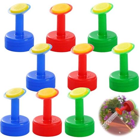 Filiyano-Bouchons de bouteille en plastique, embouts pour bouteilles d'eau, carafes à eau en forme de vase, lot de 9, trois de chaque couleur (1/5)