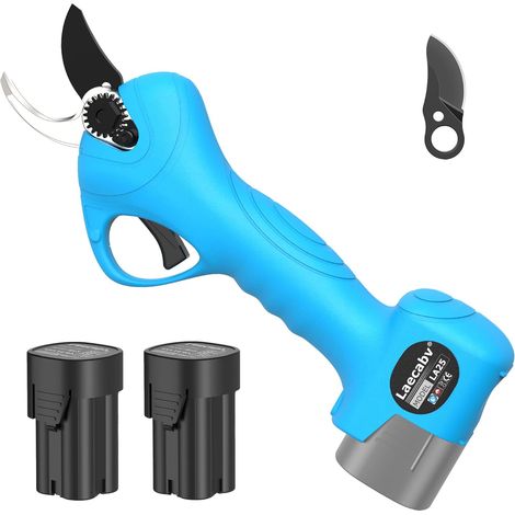 Ciseaux de taille électriques 25 mm ciseaux et cisailles pour élagage avec 2 pièces 2000 mAh batterie pour élagage jardin arbre à fruits vis (1/5)