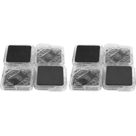 Lot de 8 patins antidérapants pour pieds de meubles, pour table, bureau, lit, canapé, chaises (blanc transparent)