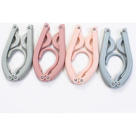 lot De 4 Cintres Pliables De Voyage Avec Clips Cintres De Camping Cintres En Plastique, Cintres Pliants Multifonctionnels (1/5)