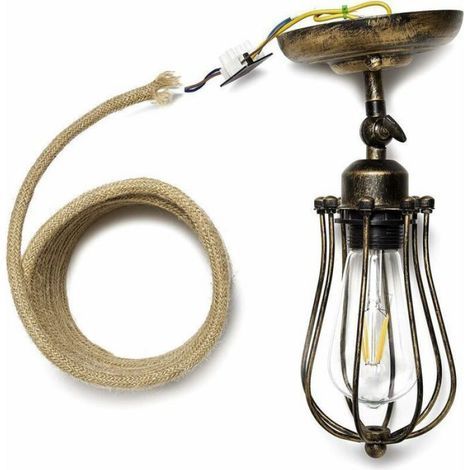 Corde Lumineuse 10m Fil Cuivre Tressé Vintage Déco Lampe DIY (1/5)