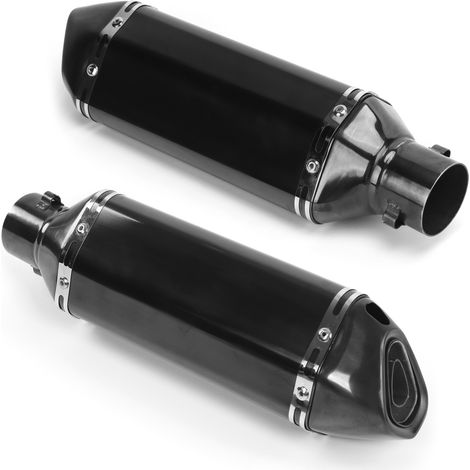 Kleines sechseckiges Auspuffrohr aus schwarzem Metall, Ersatzteil für Yamaha-Motorräder (1/5)
